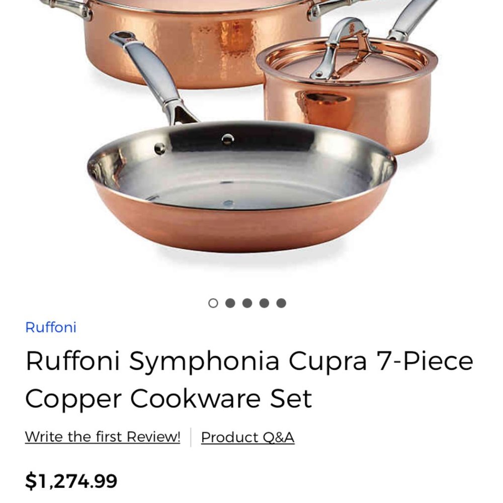 Ruffoni Symphonia Cupra 7-Piece Copper set  - NEW